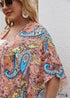 Vestido estilo kimono bohemio Zeus de talla grande para mujer